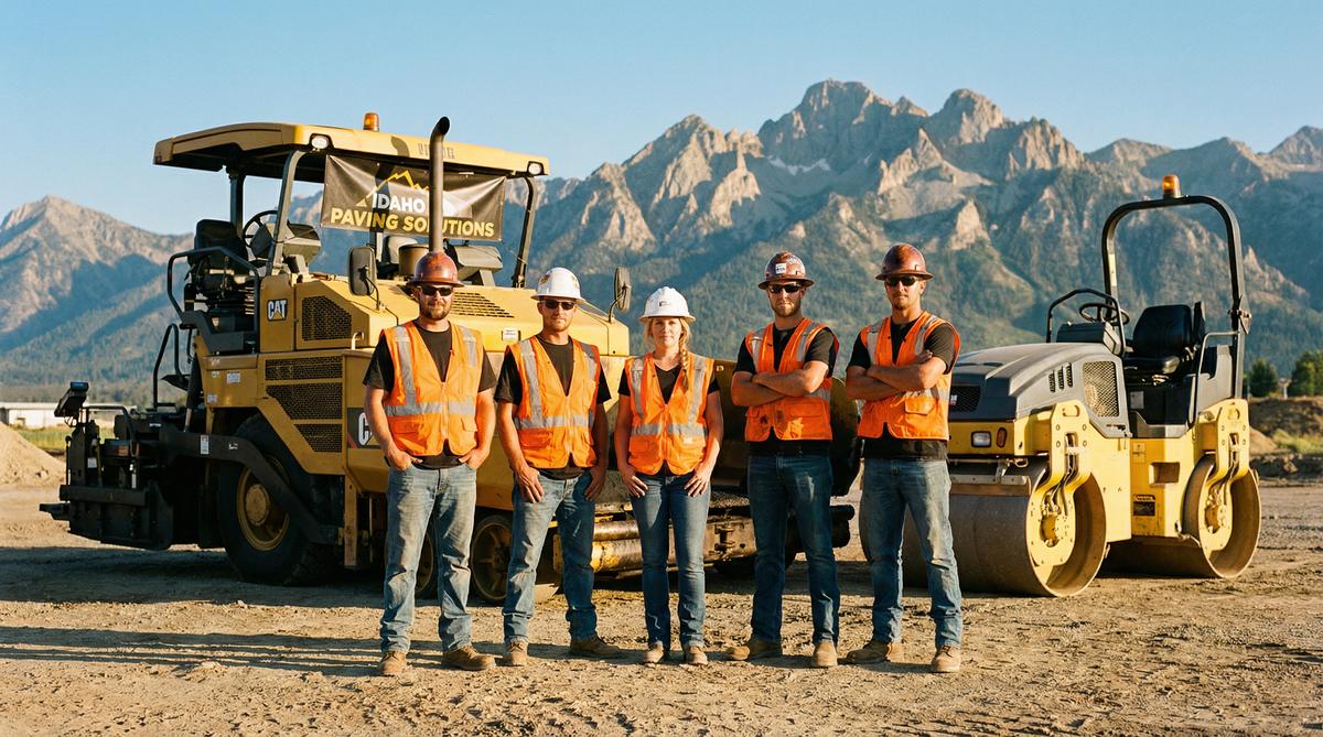 Pocatello Paving professional asphalt crew in Southeast Idaho