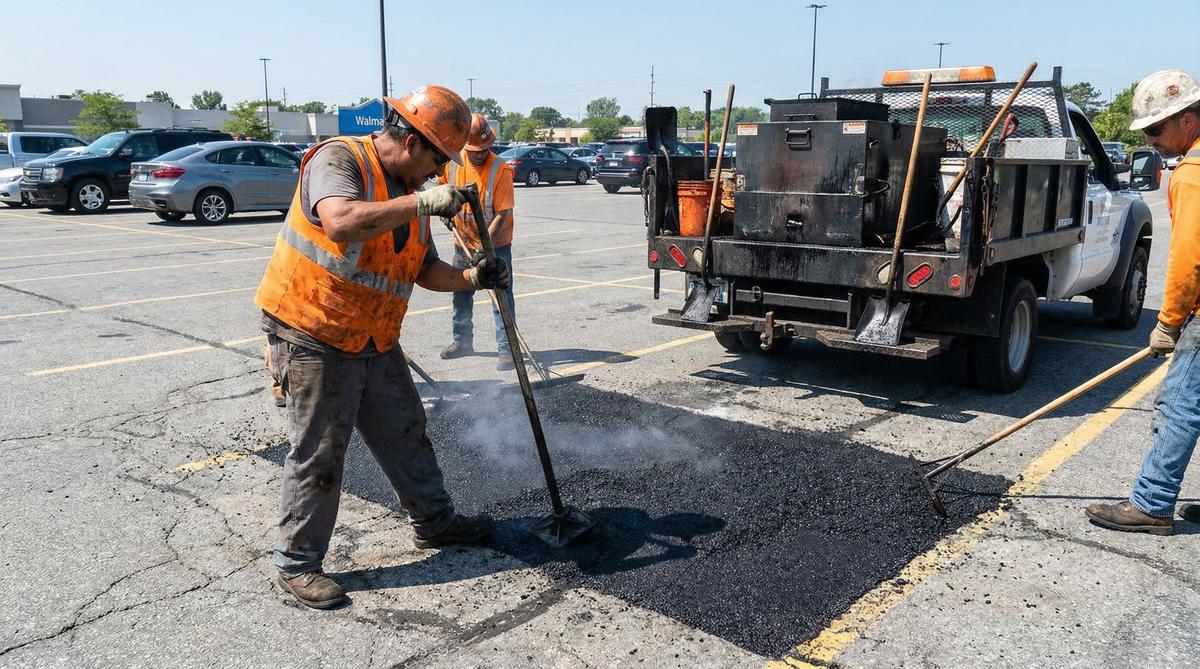 Asphalt repair and pothole patching in Pocatello